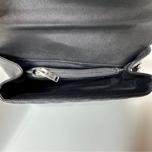 Yves Saint Laurent College Medium Matelasse Lambskin V-Flap Crossbody - Picture 9 of 14